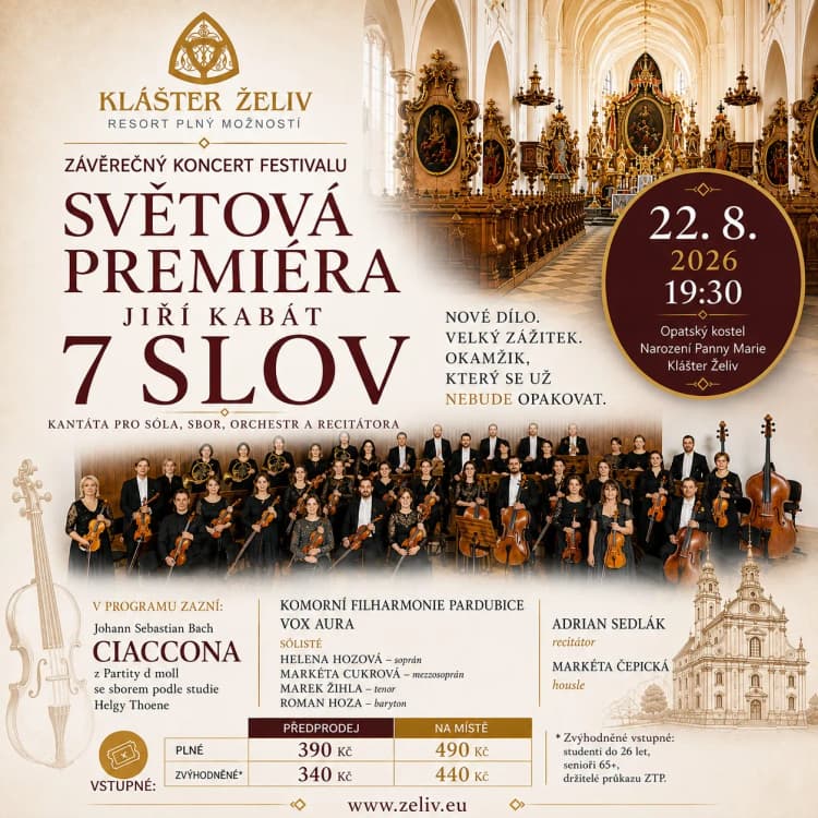 Event image Světová premiéra | Jiří Kabát: 7 Slov | Komorní filharmonie Pardubice | Klášter Želiv