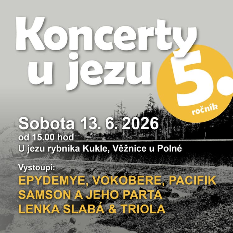 Obrázek události Koncerty u jezu 2026, V. ročník